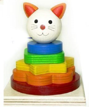 Hess 14853 - Bambino Pila Torretta Giocattolo, Gatto, In Legno