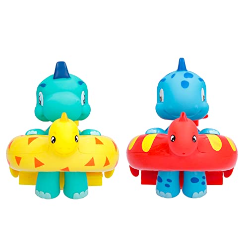 Bloopies Floaties Dinos | 2 Bambole Per Il Bagnetto Atlas E Artie; Spruzzano Acqua E Fanno Bolle - Giocattolo Da Bagno Per Bambini E Bambine