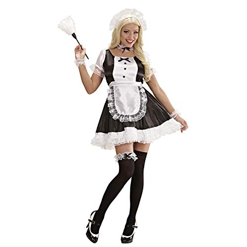 Widmann French Maid Vestito Grembiule Copricapo Girocollo Polsini Giarrettiera 757