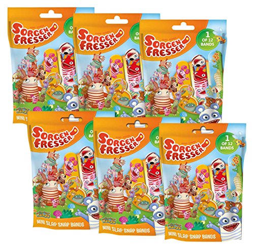 Slap Snap Bands 59235 Craze Mini Set Di 6 Braccialetti Per Bambini Sorgenfresser, Multicolore, 16 Centimeters