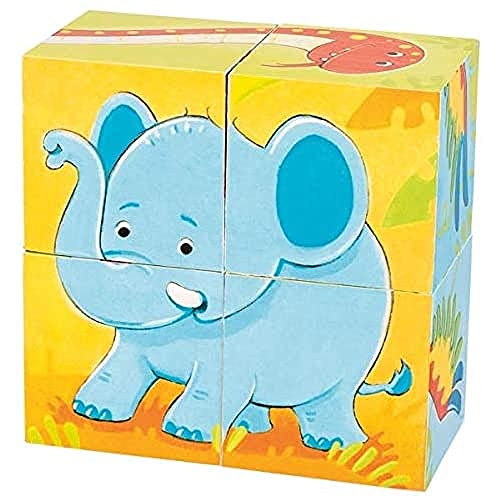 Goki- Puzzle De Dados Animales Salvajes Animale, Colore (Multicolore), 57434