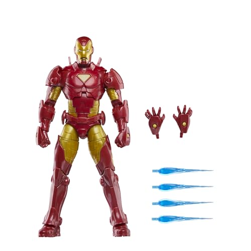 Hasbro Marvel Legends Series, Iron Man (Model 20), Action Figure Collezionabile Per Adulti Ispirata Ai Fumetti Di Iron Man In Scala Da 15 Cm, Con Sche