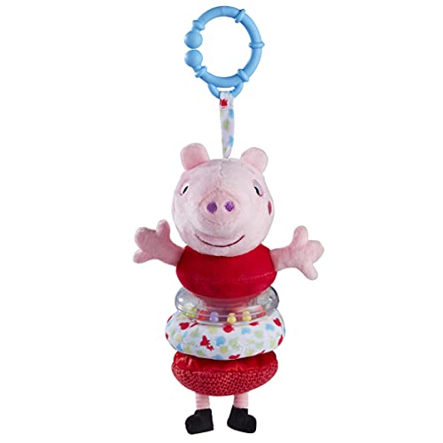 Peppa Pig My First Jiggler Soft Toy, Baby Toy, First Toy, Comforter Blanket, Early Play Development Toy, Pull And Retract Pram, Cot, Car Seat, Toy