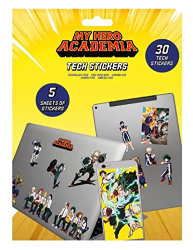 My Hero Academia Tech - Set Di 30 Adesivi Anime Per Computer Portatili, Telefoni Cellulari E Tablet, Adesivi Per Dispositivi Per Bambini, Adesivi Per