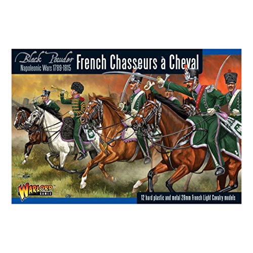 Warlord Games Chasseurs A Cheval French Cavarly - Miniature In Plastica Per Polvere Nera In Scala 28 Mm - Era Napoleonica Altamente Dettagliata Per Il