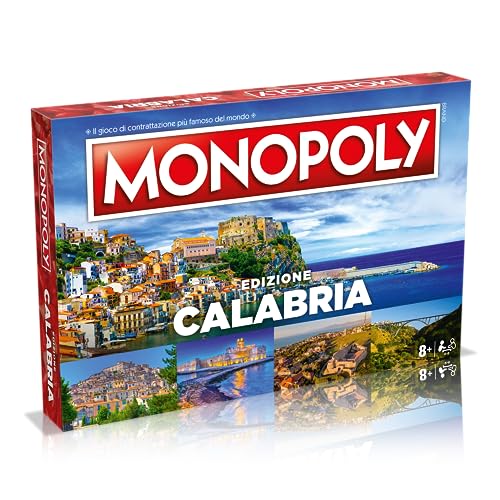 Winning Moves Monopoly I Borghi Più Belli D'Italia Calabria, Gioco Da Tavolo, Edizione Italiana, Gioco Per Famiglie, Da 8 In Su