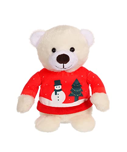 Gipsy Toys - Les Amis Pull Ugly 24 Cm - Orsetto Maglione Rosso - Peluche Per Bambini - Disponibile Nel Modello 15 Cm - 071658