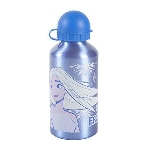 Cerdá Life'S Little Moments Botella Aluminio Infantil De Frozen 2 De 500 Ml De Capacidad Y Tapón A Presión-Licencia Oficial Disney, Color Azul (260000