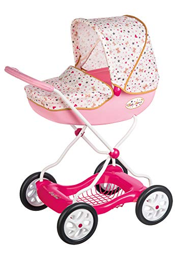 Smoby Passeggino Shara Baby Nurse Per Bambole Fino A 42 Cm, Con Vassoio Inferiore, Per Bambini A Partire Dai 3 Anni, Colore Rosa, 250403