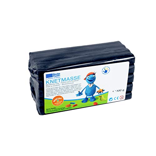 Becks Plastilin 500 G Modelling Clay Pack (Black), Colore, B100490