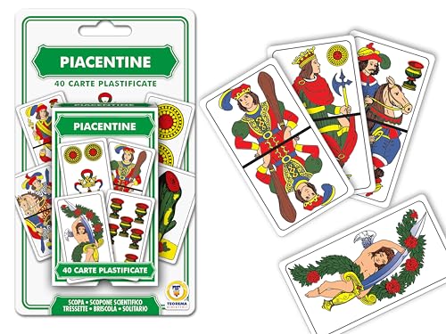 Teorema - Mazzo Di Carte Piacentine (Italia), Composto Da 40 Carte Da Gioco Regionali Plastificate