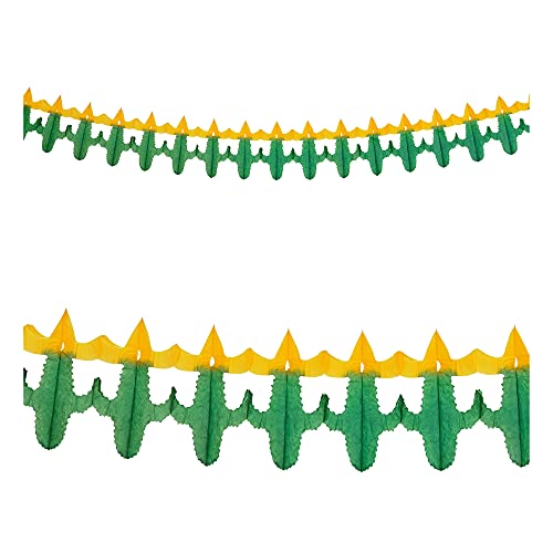 Widmann Milano Party Fashion Ghirlanda Di Carta Cactus, 3 Metri, Unica