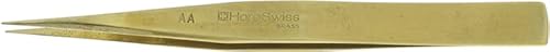 Kd89 Horoswiss Msa12.813-Aa - Pinzette Ordinarie In Ottone, Lunghezza 125 Mm, Forte Ed Elegante, Ottone