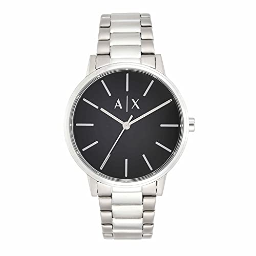 Armani Exchange Orologio Da Uomo, Tre Lancette, Cassa In Acciaio Inossidabile Da 42 Mm Con Bracciale In Acciaio Inossidabile, Ax2700