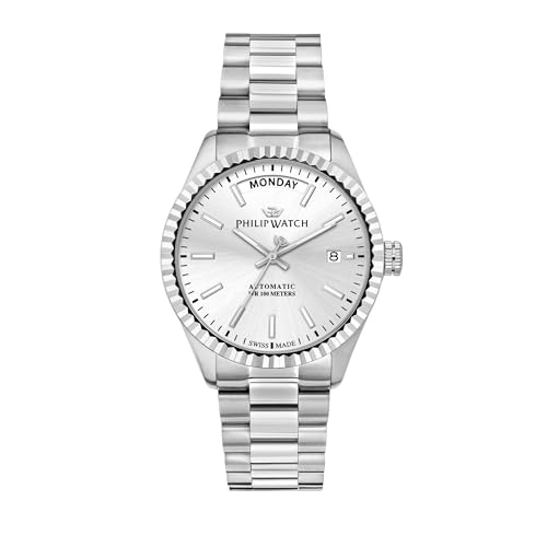Philip Watch Orologio Uomo, Analogico, Automatico, Cinturino In Acciaio, Collezione Caraibe - R8223597110