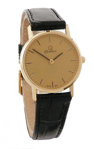 Orphelia Orologio Da Polso Donna Xs Analogico Al Quarzo Pelle Mon-7067, Nero/Oro, Cinghia