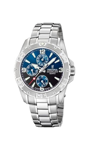 Festina Quadrante Blu Da Uomo Multifunzione (40 Mm) / Bracciale In Acciaio Inossidabile F20666/2