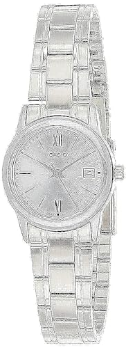 Orologio Da Polso Casio Ltp-V002D-7B3Udf Analogico Da Donna Colore Argento Cinturino Acciaio Inossidabile, Grigio, Classico
