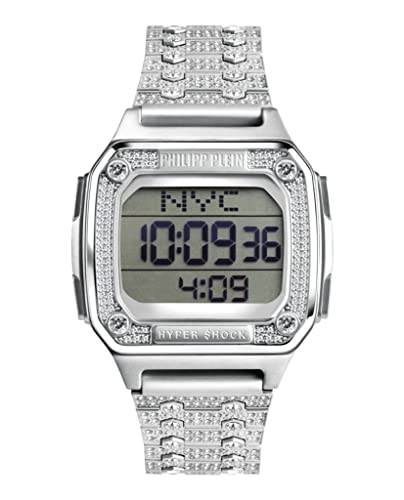 Philipp Plein Orologio Digitale Al Quarzo Uomo Con Cinturino In Acciaio Inossidabile Pwhaa1121