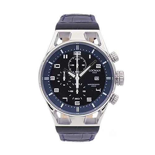Cronografo Uomo Montecristo Chrono 41 Mm Pelle Blu Locman