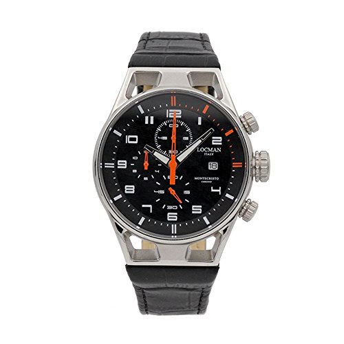 Locman Cronografo Uomo Montecristo Chrono 41 Mm Pelle Nero