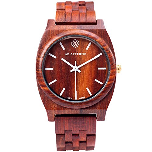Ab Aeterno Horizon Dusk Red Sandalwood 38Mm Unisex Quartz Watch Dus_Whi