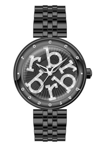 Roccobarocco Watch- Diamonds- Rb.4878L-01M Donna Black