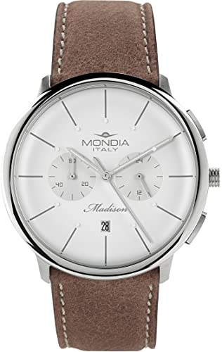 Mondia Italy Madisson Chrono Orologio Uomo Analogico Al Quarzo Con Cinturino In Pelle Di Vitello Mi751-1Cp