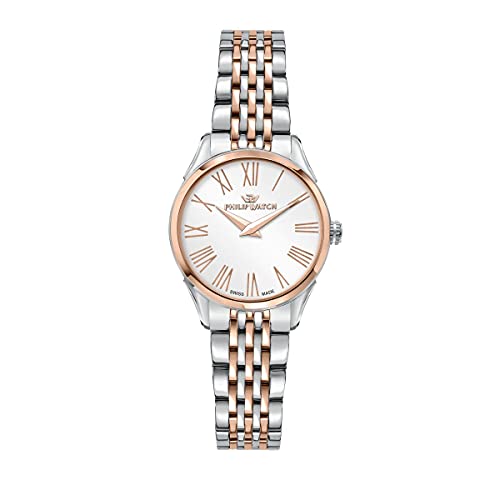 Philip Watch Roma Orologio Donna Solo Tempo In Acciaio, Pvd Oro Rosa - R8253217507