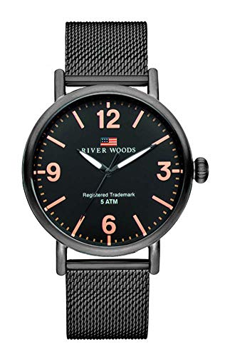 River Woods Orologio Analogico Quarzo Uomo Con Cinturino In Acciaio Inox Rw420035