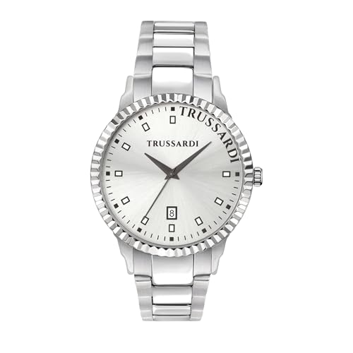 Trussardi T-Bent Orologio Uomo Tempo E Data In Acciaio - R2453141004