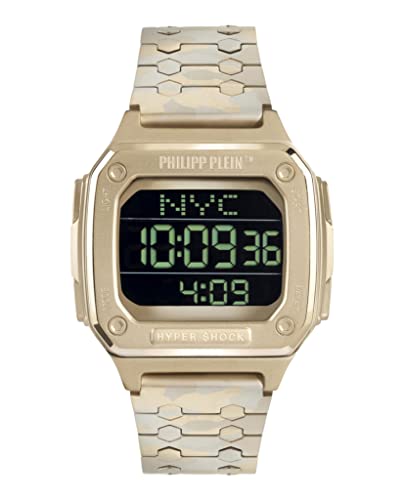 Philipp Plein Orologio Digitale Al Quarzo Uomo Con Cinturino In Acciaio Inossidabile Pwhaa1021
