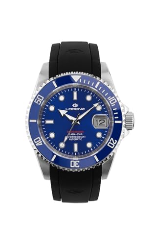 Lorenz Doppia Iniezione Lz 030197Ff Orologio Da Uomo Subacqueo Con Movimento Automatico E Cinturino In Gomma