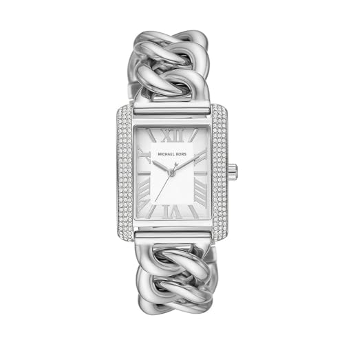 Michael Kors Orologio Analogico Al Quarzo Donna Con Cinturino In Acciaio Inossidabile Mk7438, Tonalità Argento E Bianco