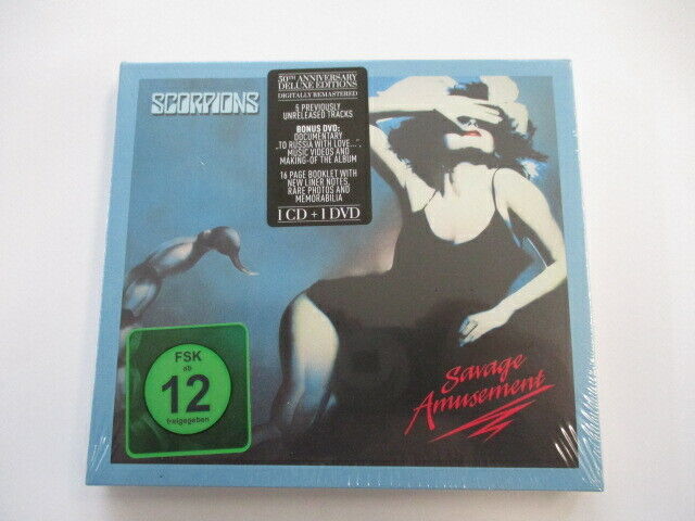 SCORPIONS - SAVAGE AMUSEMENT - CD+DVD NEW SEALED 2015 DELUXE EDITION