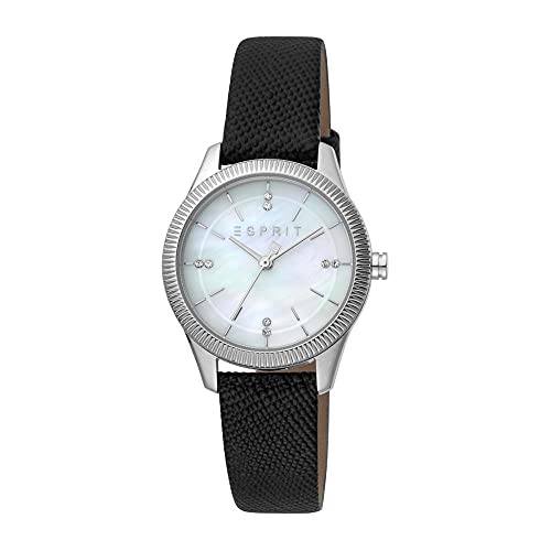 Esprit Orologio Da Donna Valentina Silver Black Mop 30 Mm E Acciaio Inossidabile, 1, Cod. Es1L194L1015