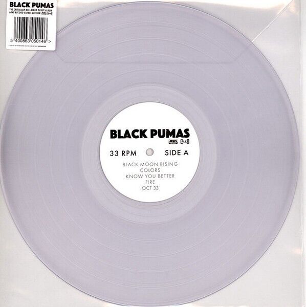 Black Pumas – Black Pumas LP, Album, Limited Edition, Reissue, Clear SIGILLATO
