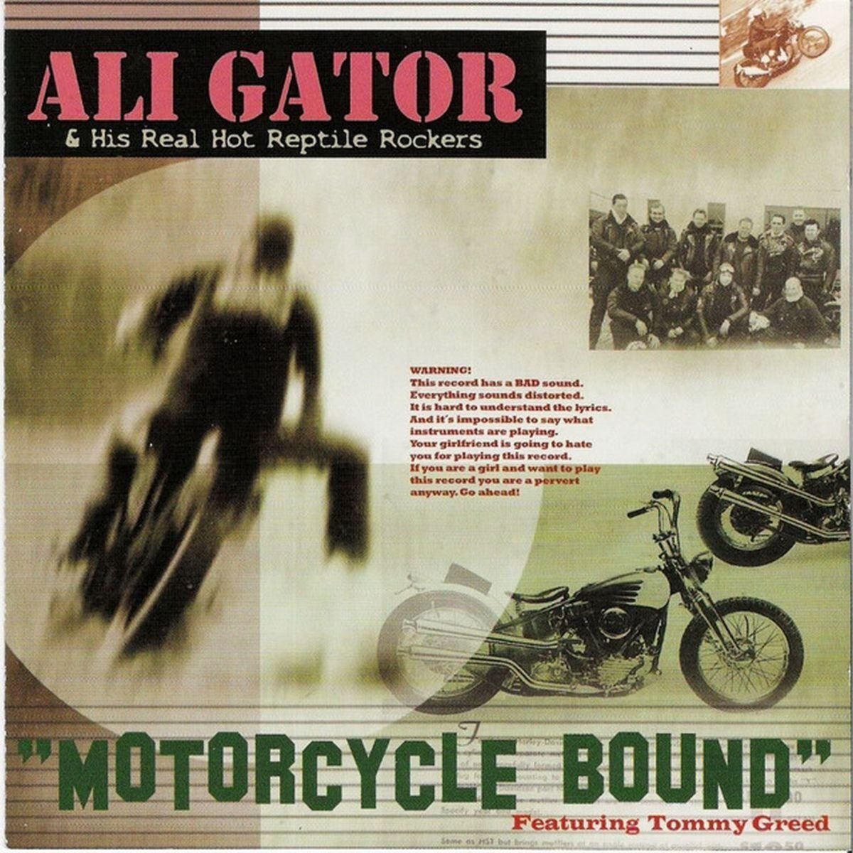 Ali Gator & His Real Hot Reptile Rockers Motorcycle Bound (CD)