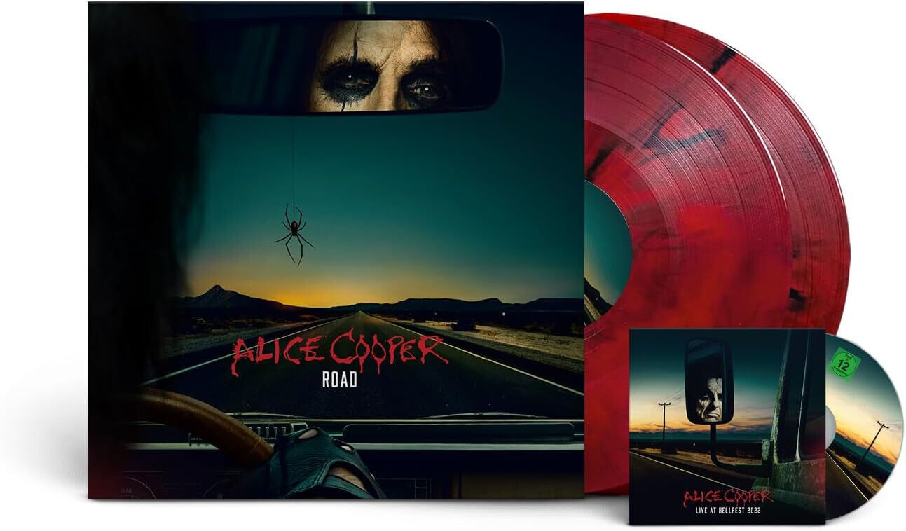 Alice Cooper Road Doppio Vinile Lp Colorato Rosso Gatefold + Dvd Nuovo