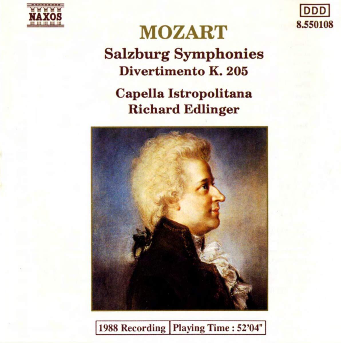 Mozart, Wolfgang Amade Salzburg Symphonies (Edlinger, Capella Istropolitan (CD)