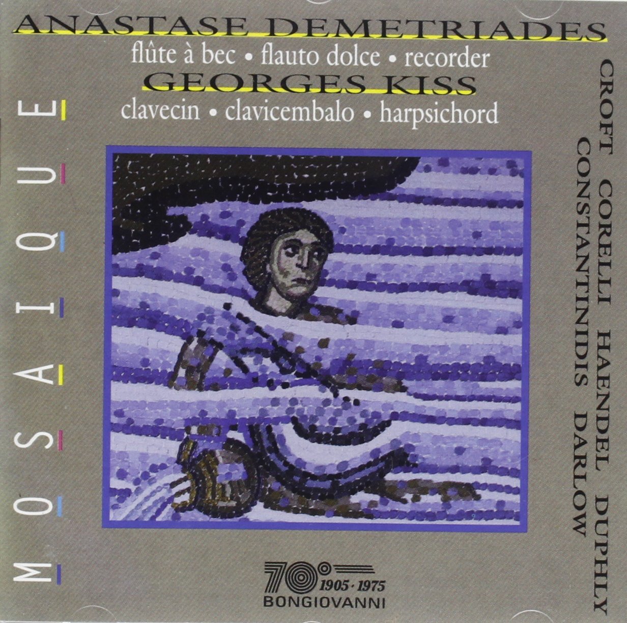 HÄNDEL GEORG FRIEDRICH CORE Sonata in Do Maggiore Op 1 N 7 Per Flauto E B.C (CD)