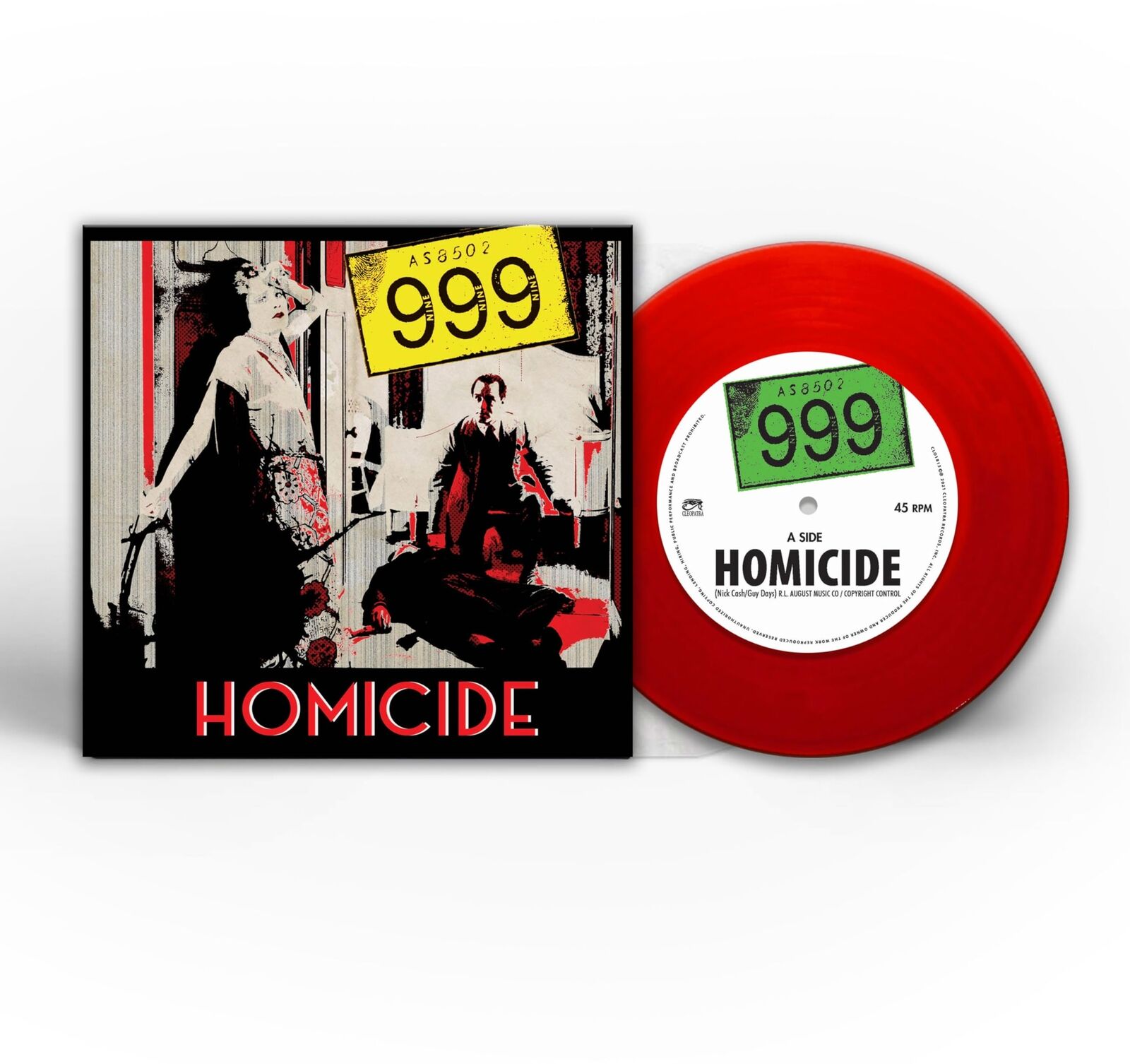 999 Homicide (Red 7' Vinyl) 7 Inch Vinyl CLOS1813 NEW