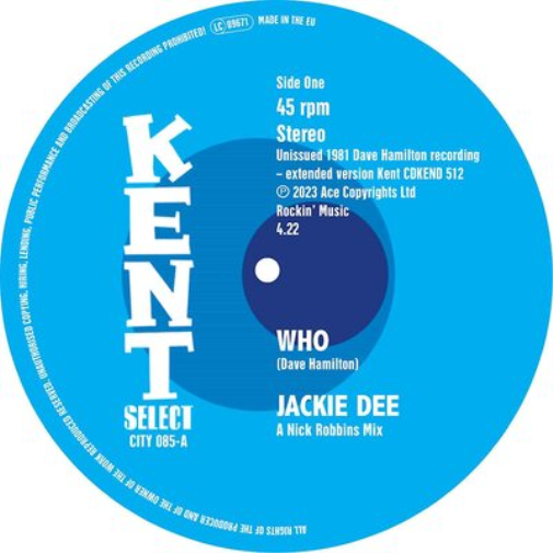 Jackie Dee/Dave Hamilton Band Who/Who (Instrumental) (Vinyl LP) 7" Single