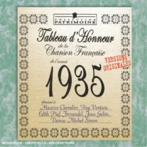 Various tableau d'honneur de la chanson française de l'année 1935 (CD)