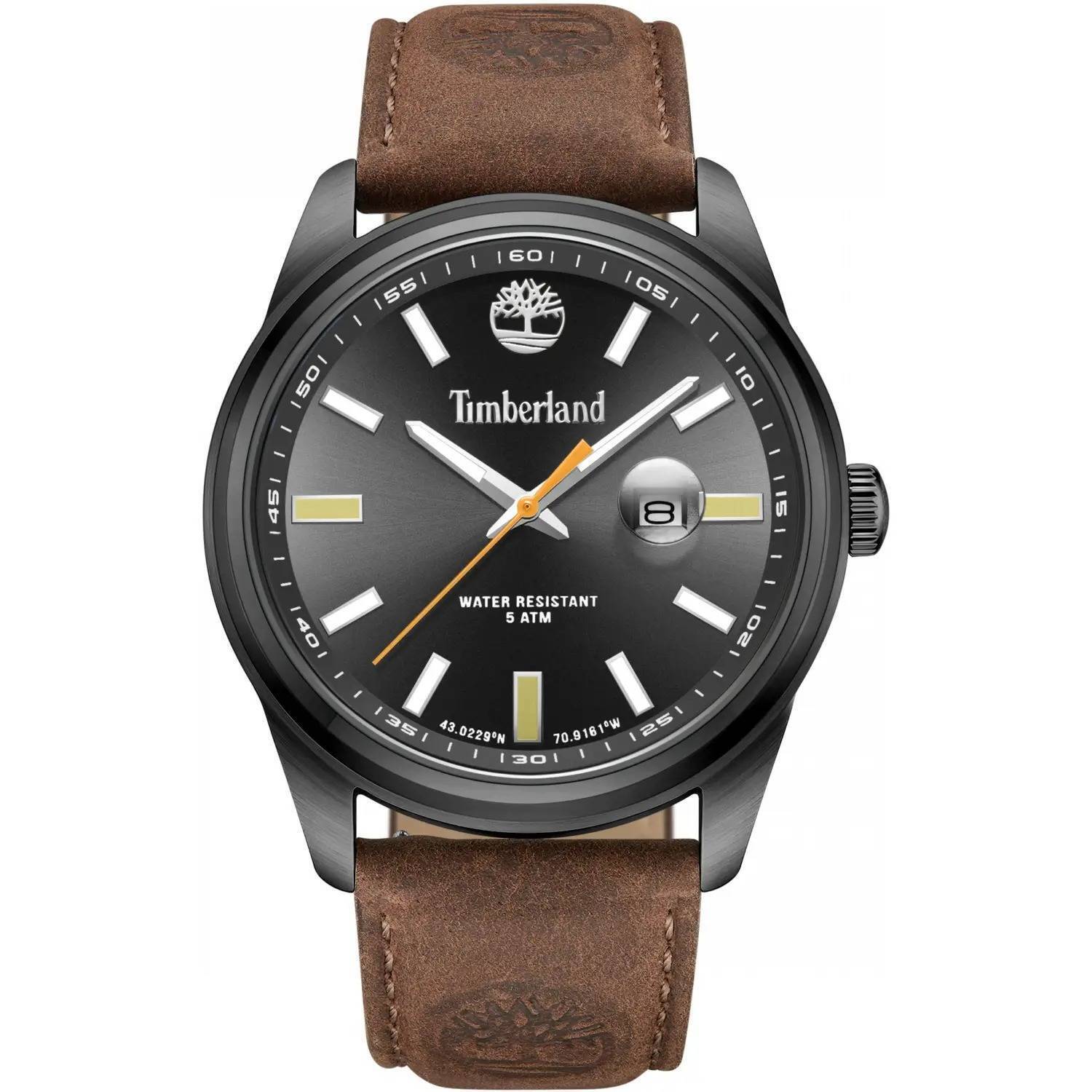 Orologio Timberland Bernardston TDWGB2131801 watch Pelle Marrone Uomo 45mm
