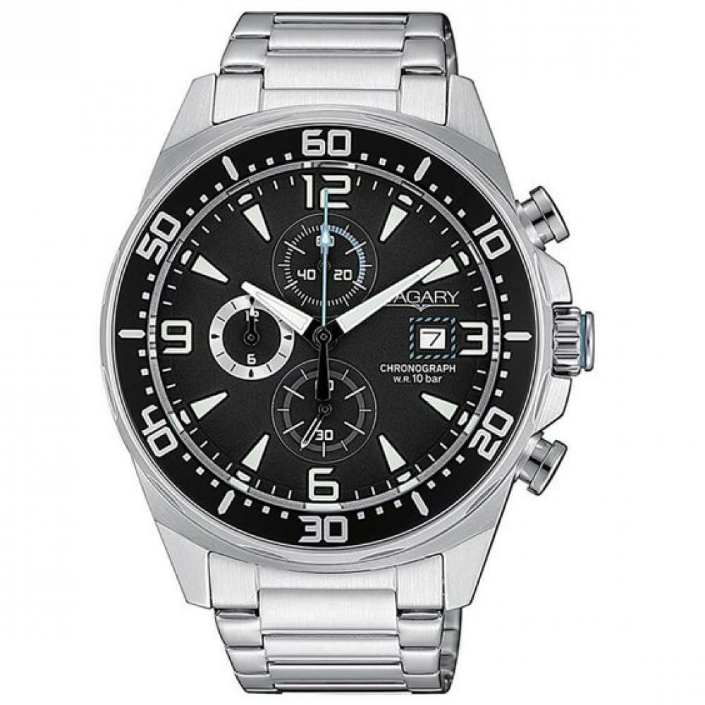 Orologio Vagary Uomo VA1-013-51 Al quarzo Analogico Cronografo Acciaio