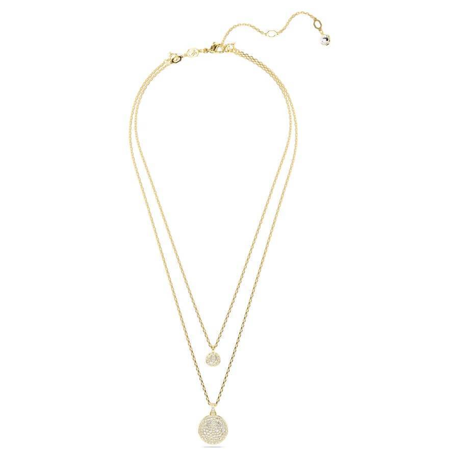 Collana Swarovski Meteora 5683442 necklace Cristalli Pavè Dorato Stratificato