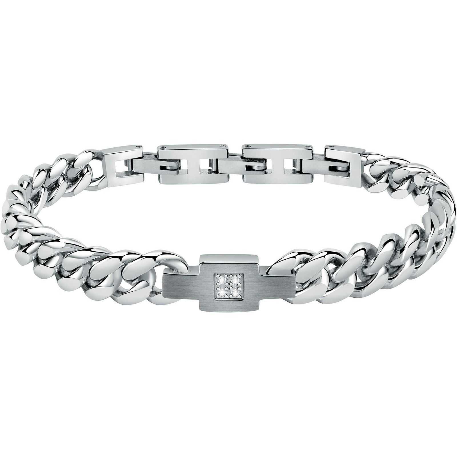 Bracciale Morellato Diamonds SAUK07 Bracelet Acciaio Catena Uomo Diamanti