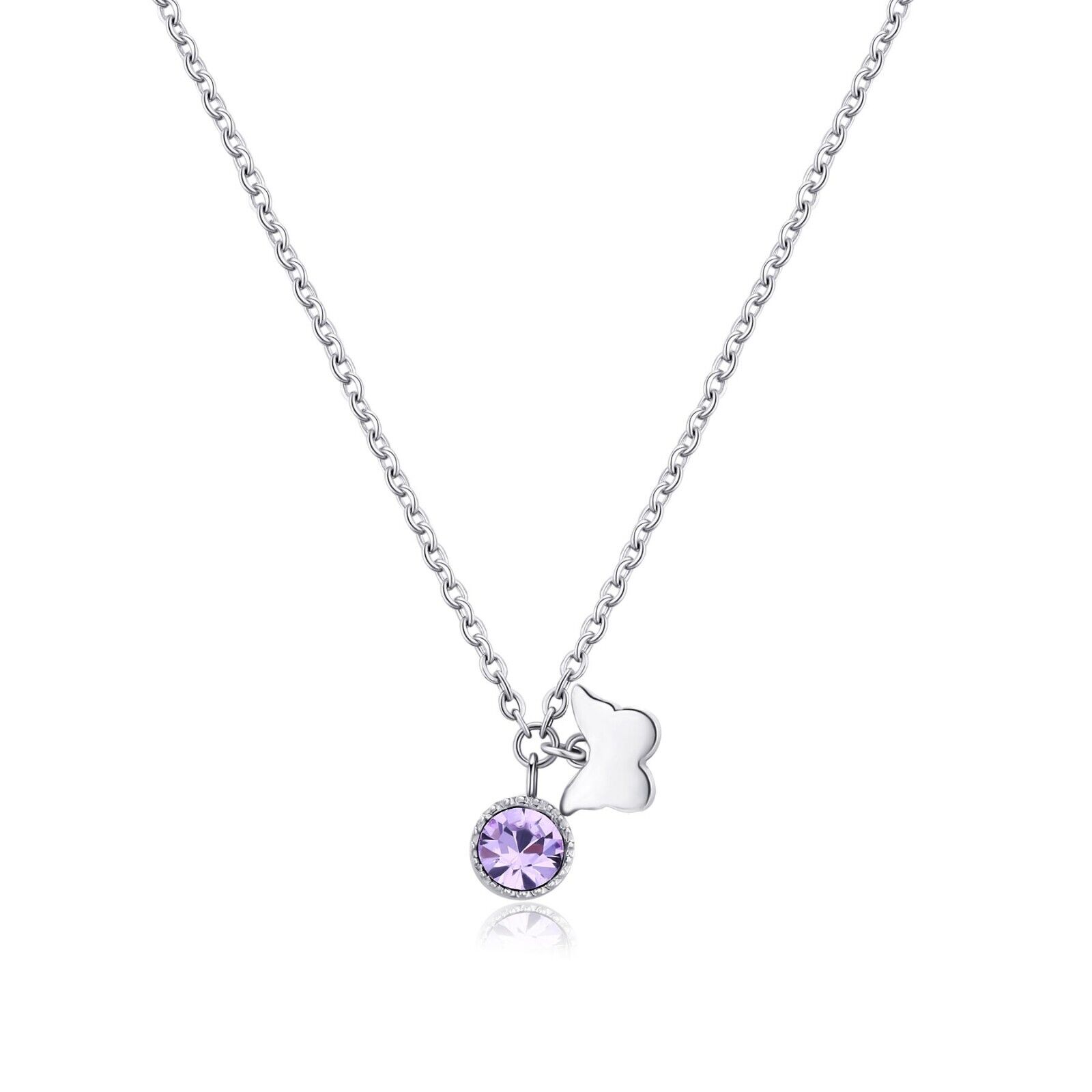 COLLANA DA DONNA CON CRISTALLO E FARFALLA S'AGAPO LUCKY LIGHT SKT25 (2368)