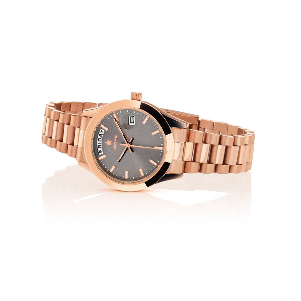 Orologio Donna HOOPS LUXURY DAY DATE 2620L-RG01 Bracciale Acciaio Rosè Grigio
